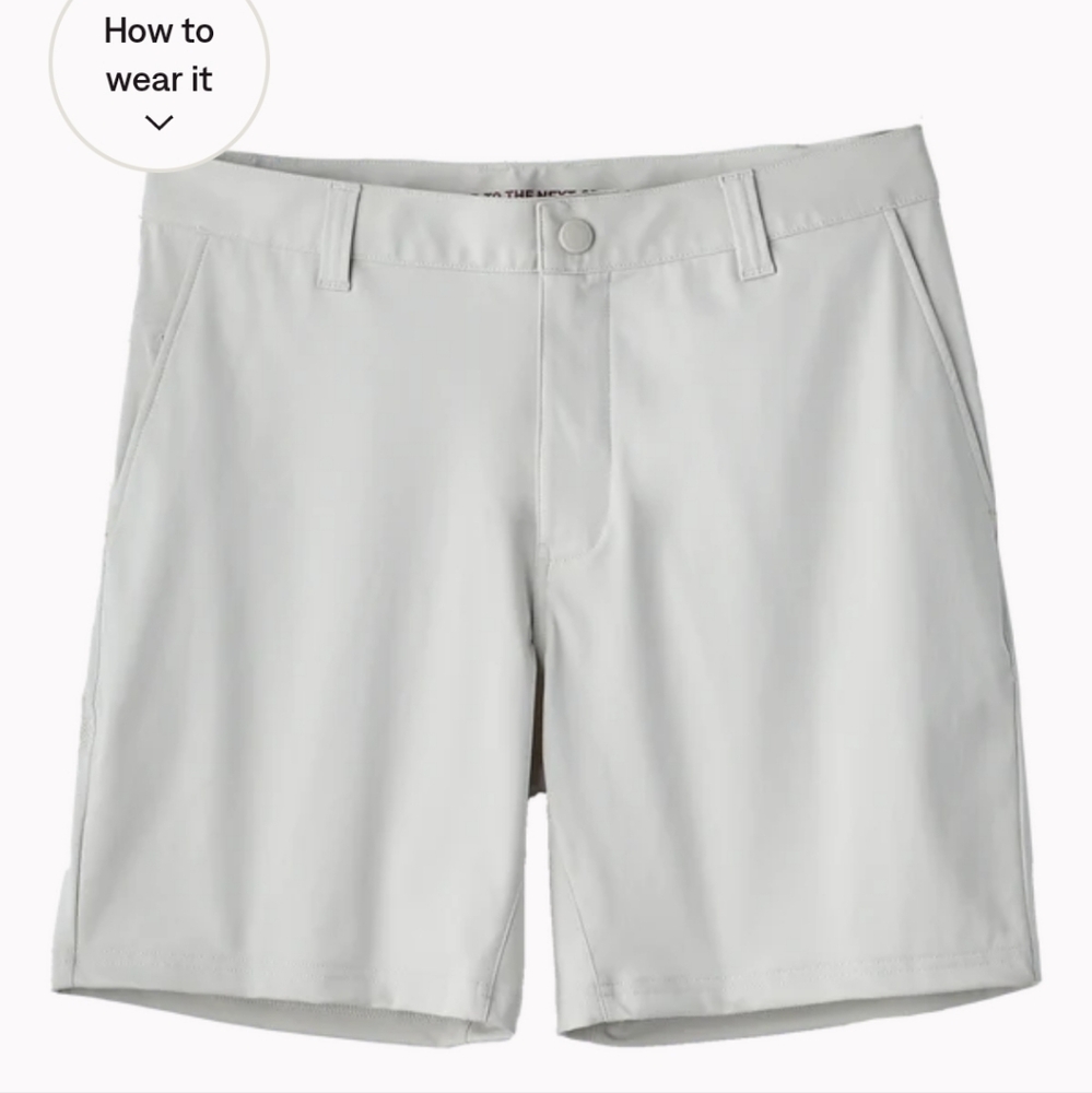 NWT Rhone Commuter 7 Short, Kakhi, Size 32